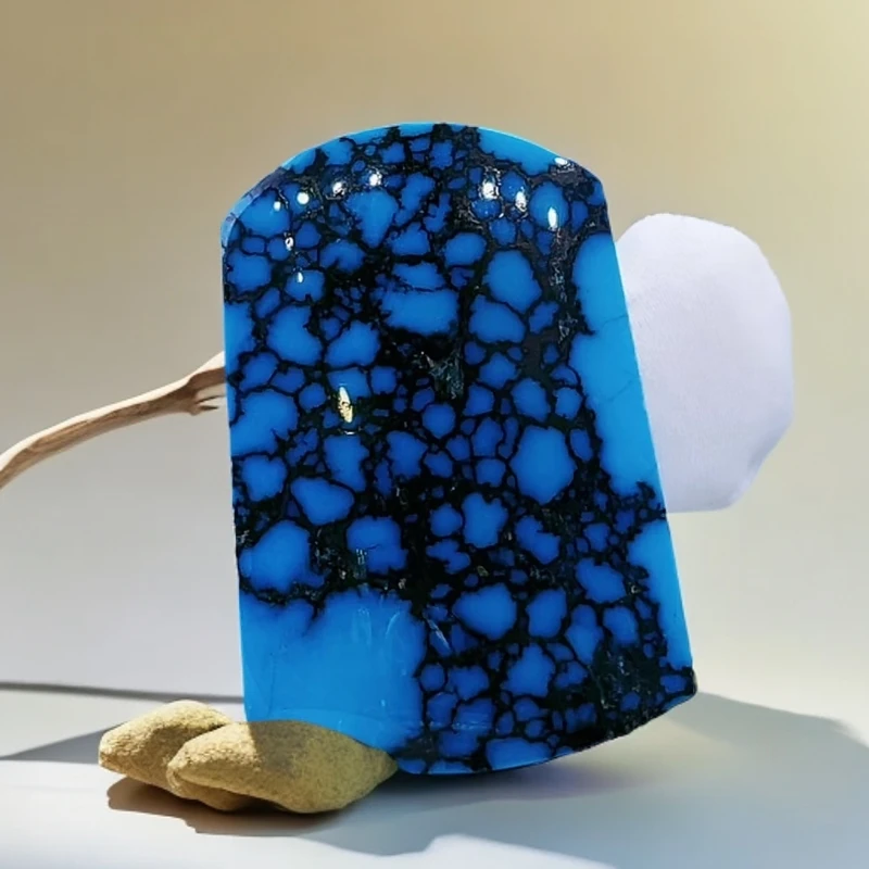 湖北原矿绿松石云盖寺料平安无事牌吊坠