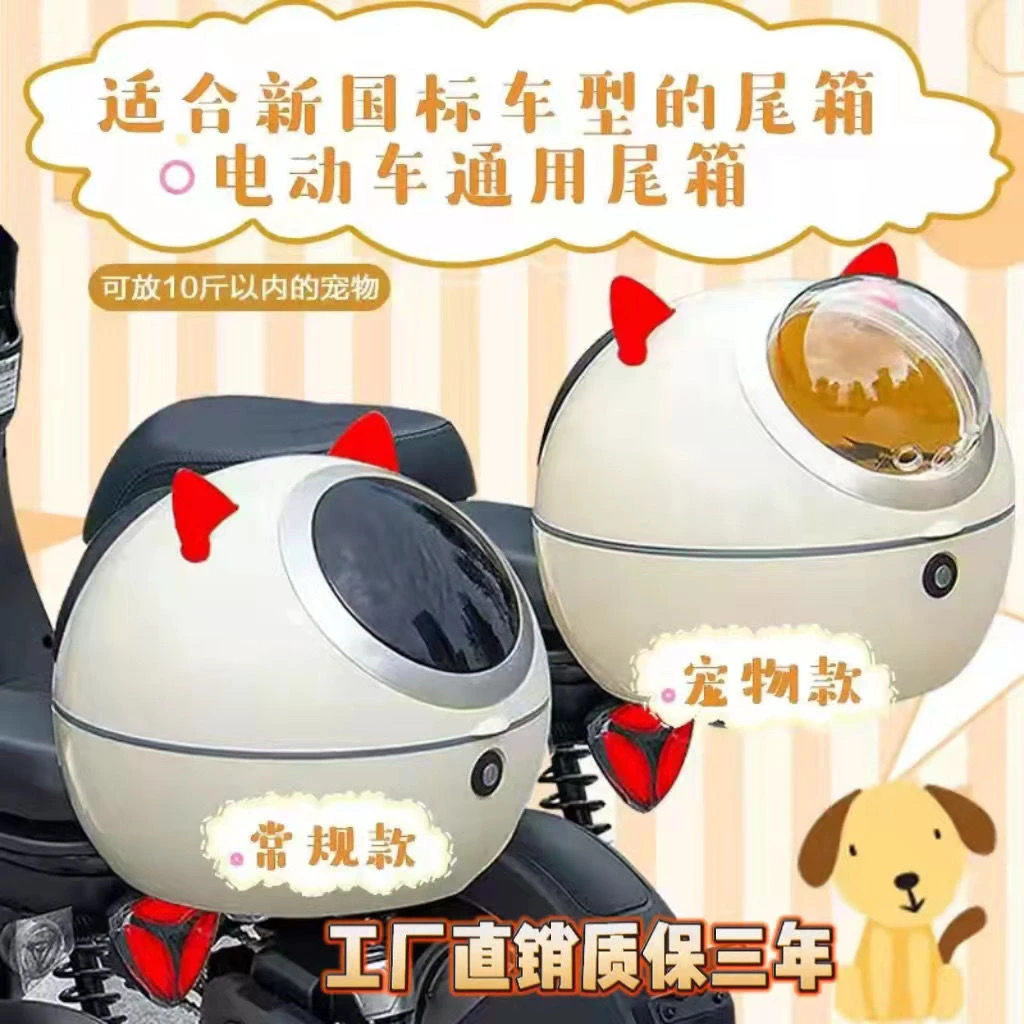 电动车配件国标尾箱摩登艾玛小牛九号台铃宠物箱头盔收纳后备箱箱