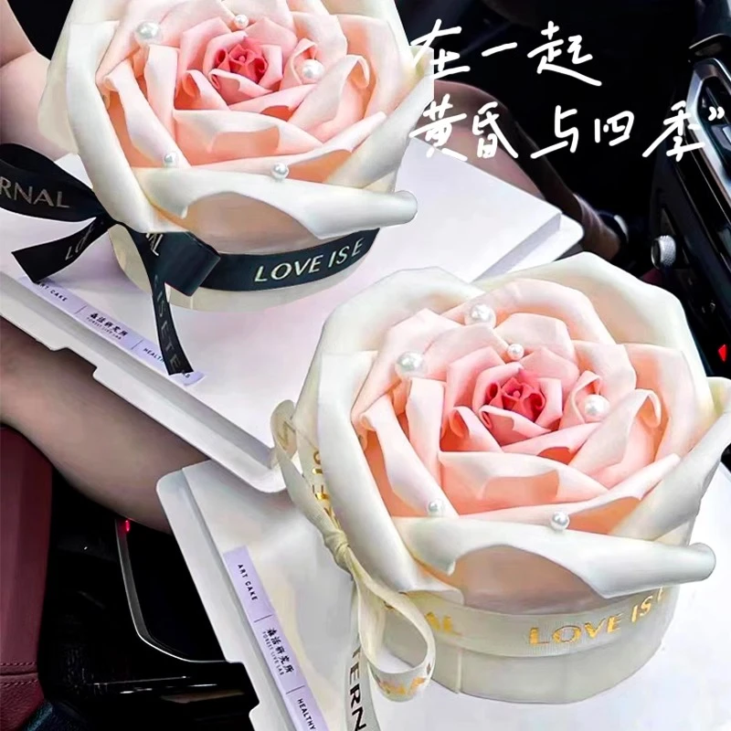 网红翻糖玫瑰花成品蛋糕装饰摆件巧克力花束翻糖膏生日烘焙装扮