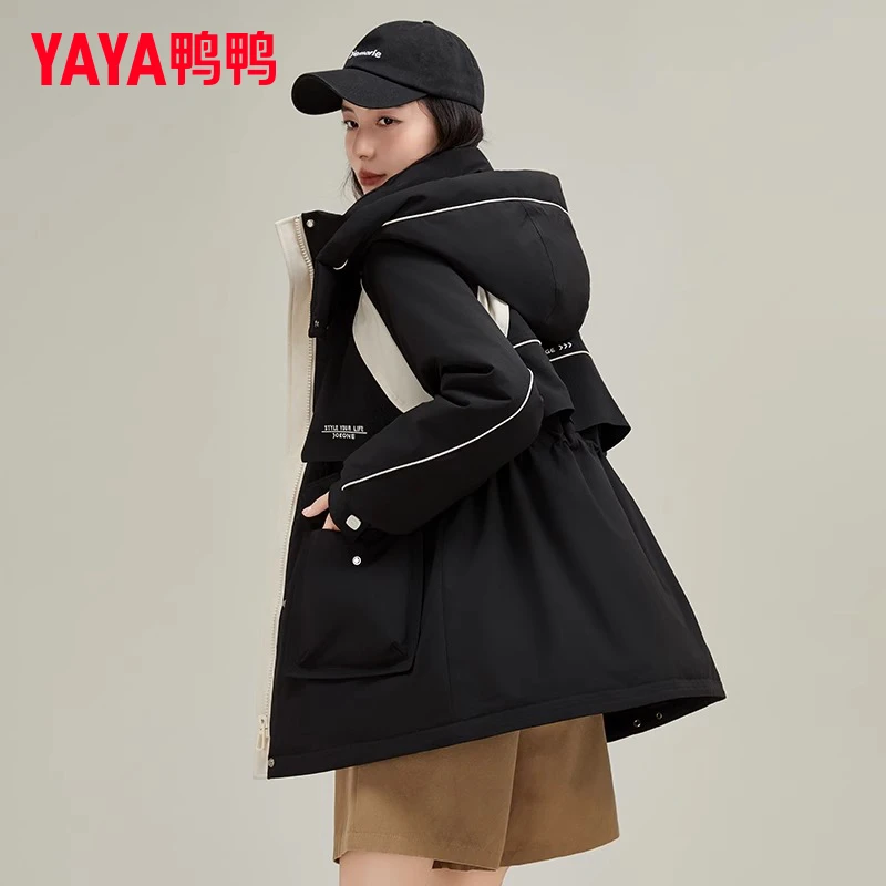 YAYA/鸭鸭2025年女款流行外套秋冬爆款新款正品羽绒服YE4B616215L