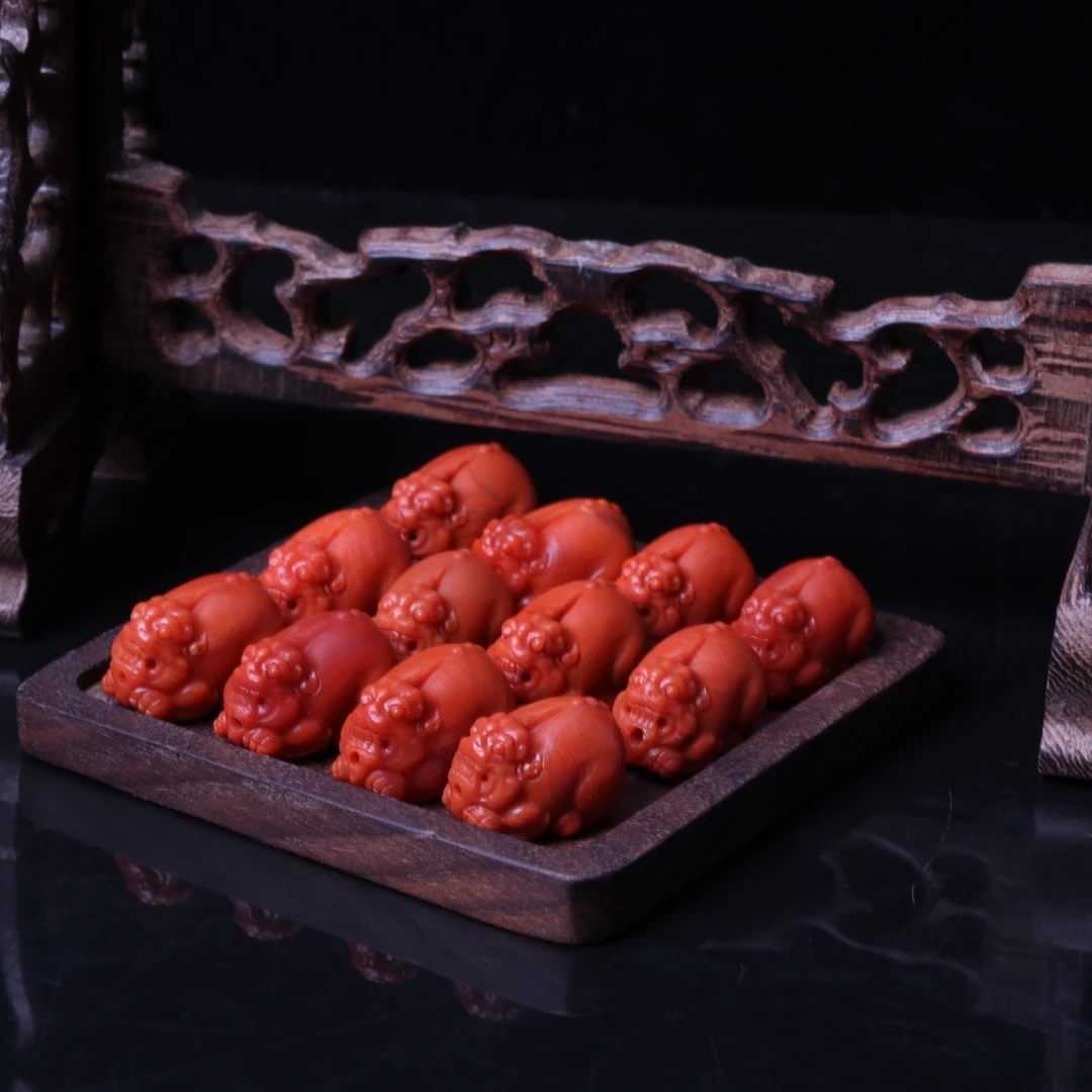 精美南红玛瑙17mm左右貔貅精工雕一个v163（多样性发其一）