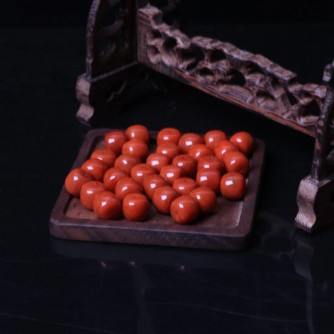 南红玛瑙11mm左右老型珠单珠一个8n738（多样性发其一）