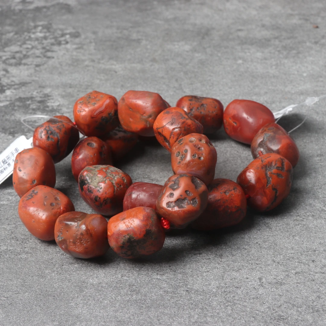 精美南红玛瑙18-20mm左右包浆随型手串一条N471（多样性发其一）