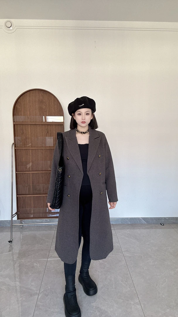 2024新款呢子大衣加棉气质显瘦百搭1736