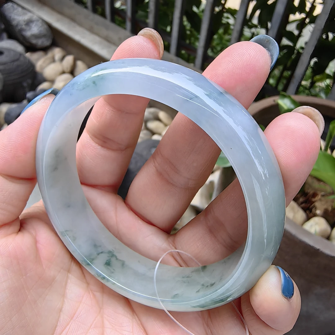 34141006天然翡翠缅甸A货手镯