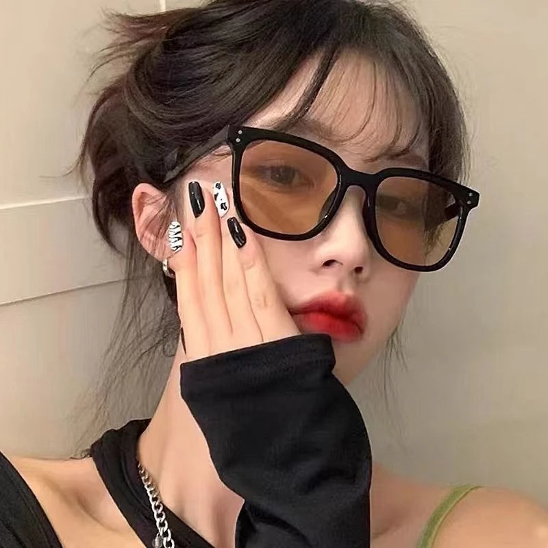 近视墨镜女高级感ins防紫外线强光茶色近视太阳镜眼镜男女潮开车