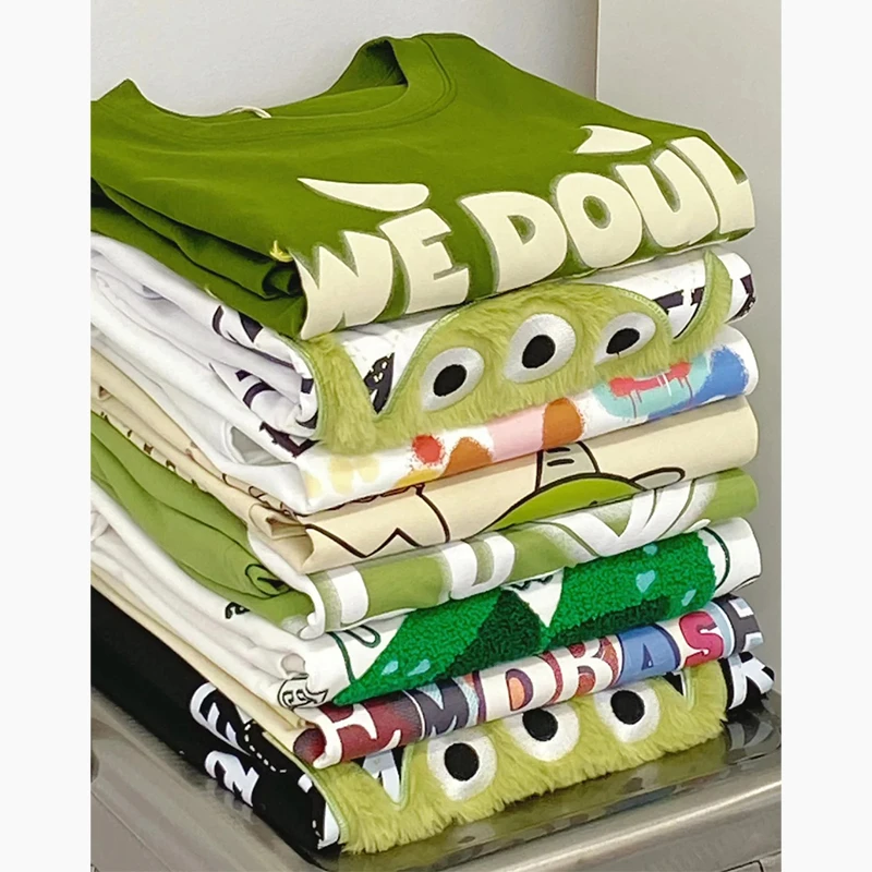 【编码300-350】纯棉短袖T恤女夏季新款休闲宽松半袖上衣潮佐朗格奴