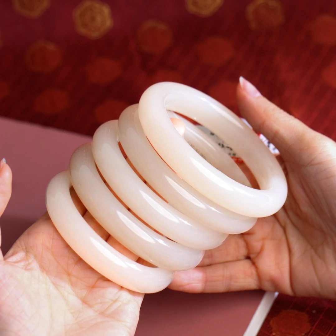 白玉世家芙蓉千金/藕粉手镯（多样性发其一）