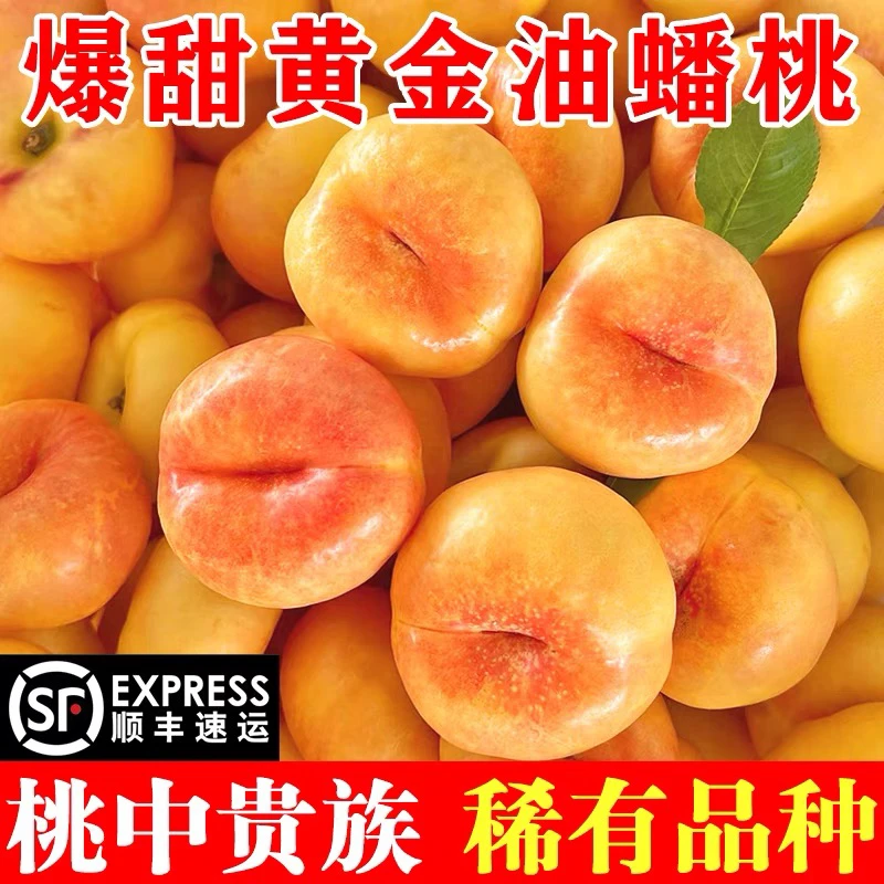 【顺丰包邮】山东蒙阴黄金彩虹油蟠桃水果新鲜桃子扁桃水蜜