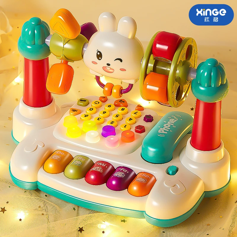 婴儿童玩具仿真电话机座机幼男宝宝音乐手机益智早教1一岁2小女孩