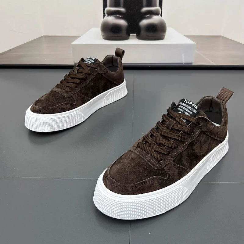 春秋网红男款板鞋2023ins高颜值百搭男板鞋潮男厚底圆头男休闲鞋