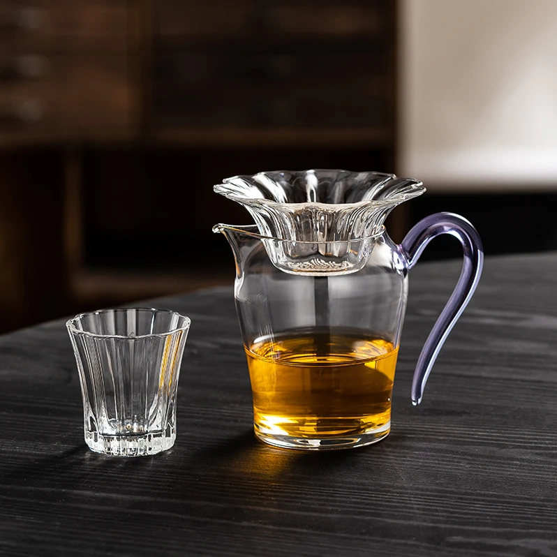 秦汉炫彩智选茶海玻璃公道杯耐高温鹰嘴手工公杯小号高档分茶器