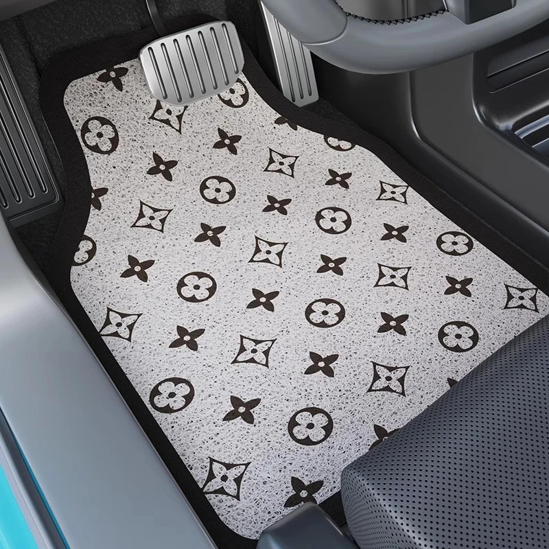 轻奢汽车丝圈通用脚垫女生车内装饰耐脏地毯单片保护地垫加厚免洗