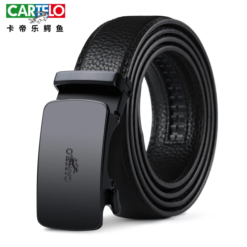 鳄鱼男士皮带真皮2024年新款年轻人潮纯自动扣商务牛皮正品裤腰带