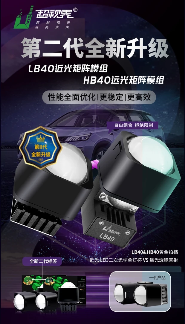 超视界矩阵模组4近8远升级版全新照明定制