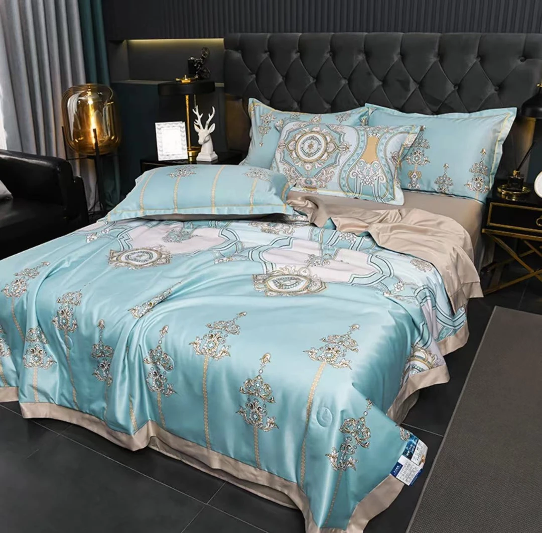 【宠粉专享】轻奢印花机洗丝滑盖被网红凉感单人薄款冰凉高档