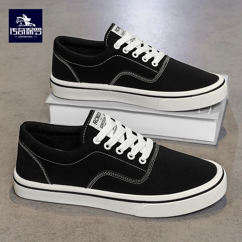 传奇保罗夏季新款男士帆布鞋时尚百搭休闲布鞋低帮透气韩版潮男鞋