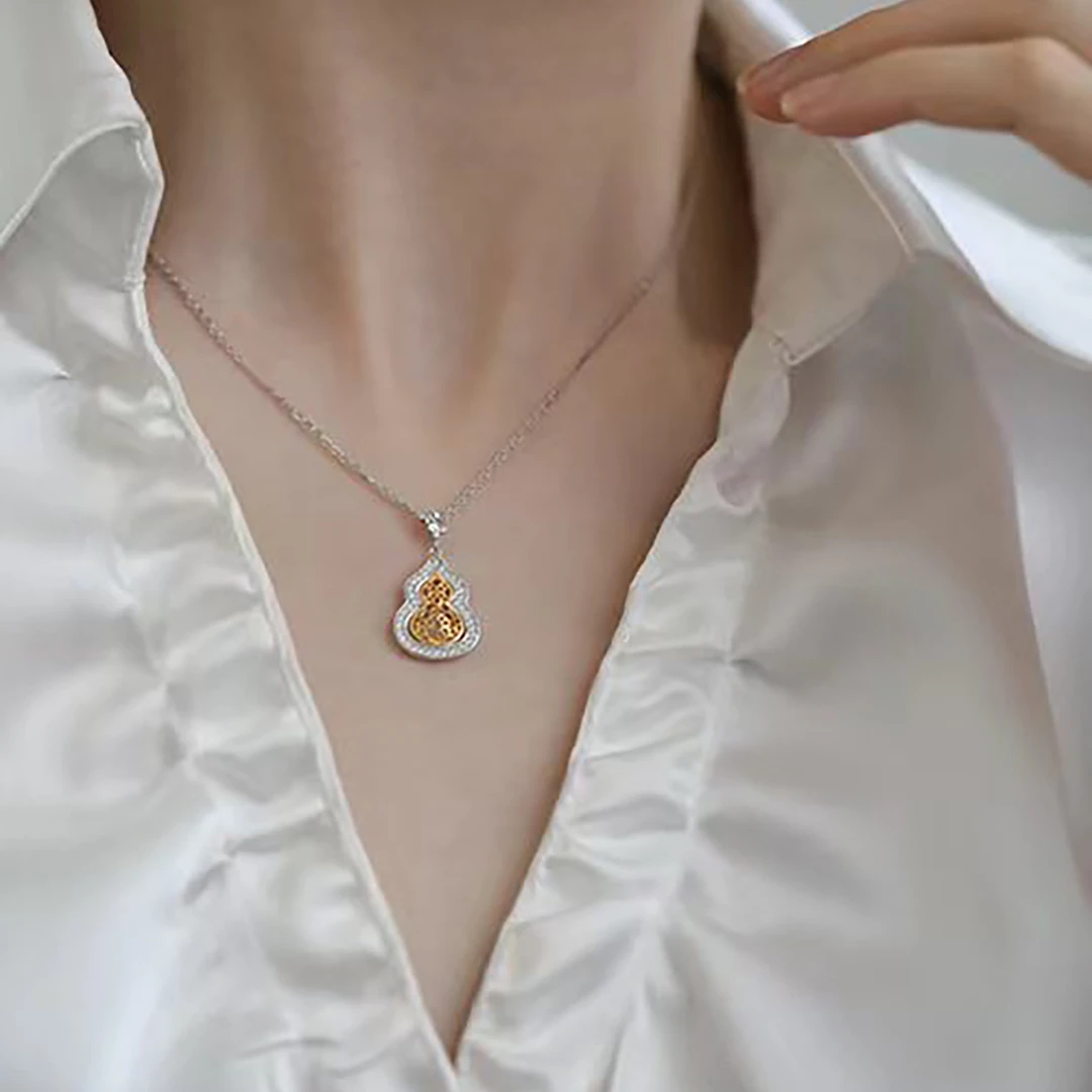 链子925银 【花丝葫芦】毛衣链抽拉可调节百搭时尚秋冬气质设计感