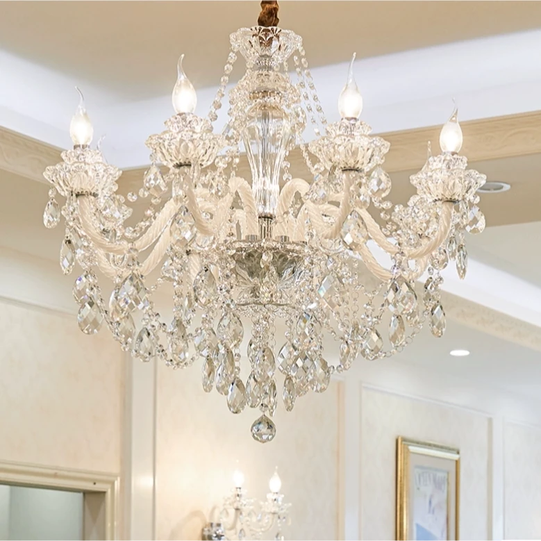 欧式吊灯客厅水晶灯简约现代卧室灯大气别墅餐厅灯美式家居书房灯