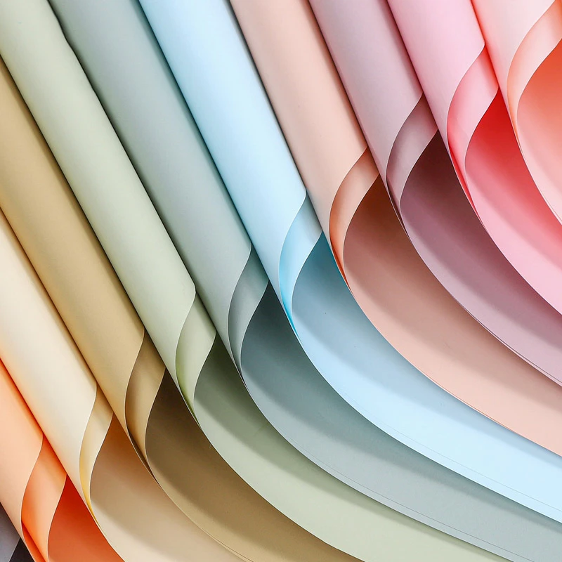 网红花束包装纸韩风初恋纯色纸磨砂防水单色纸欧雅纸鲜花包花纸