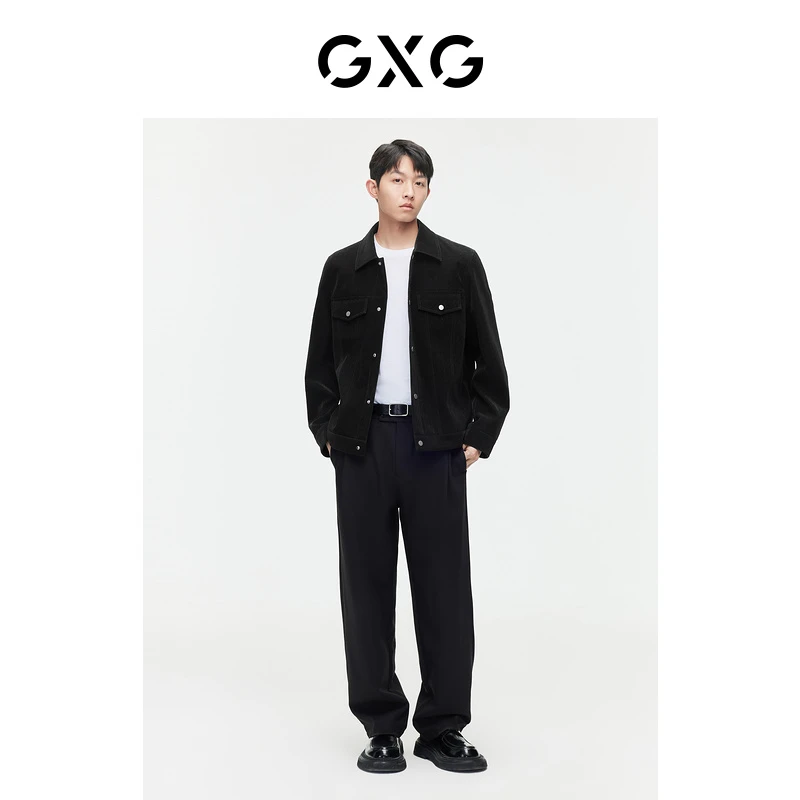 【新品】GXG男装满身压花质感PU皮夹克春季轻奢痞帅男装G24D213020