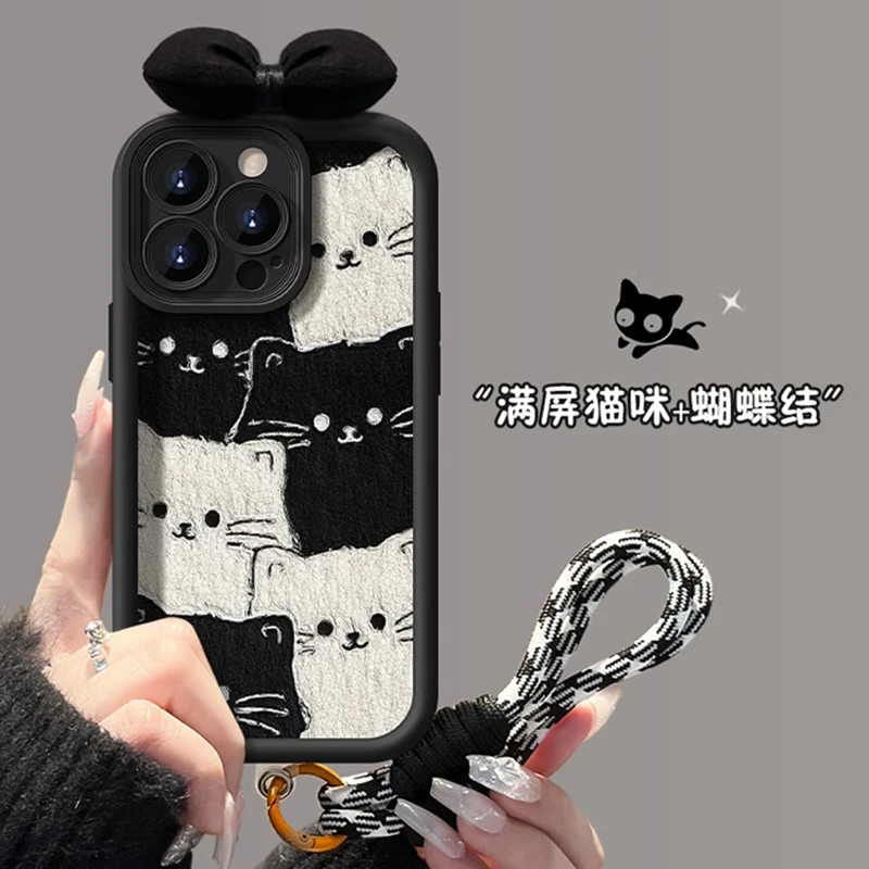 iqooneo8pro手机壳z8x猫咪蝴蝶结7se小香风卡通可爱neo5小众时尚3