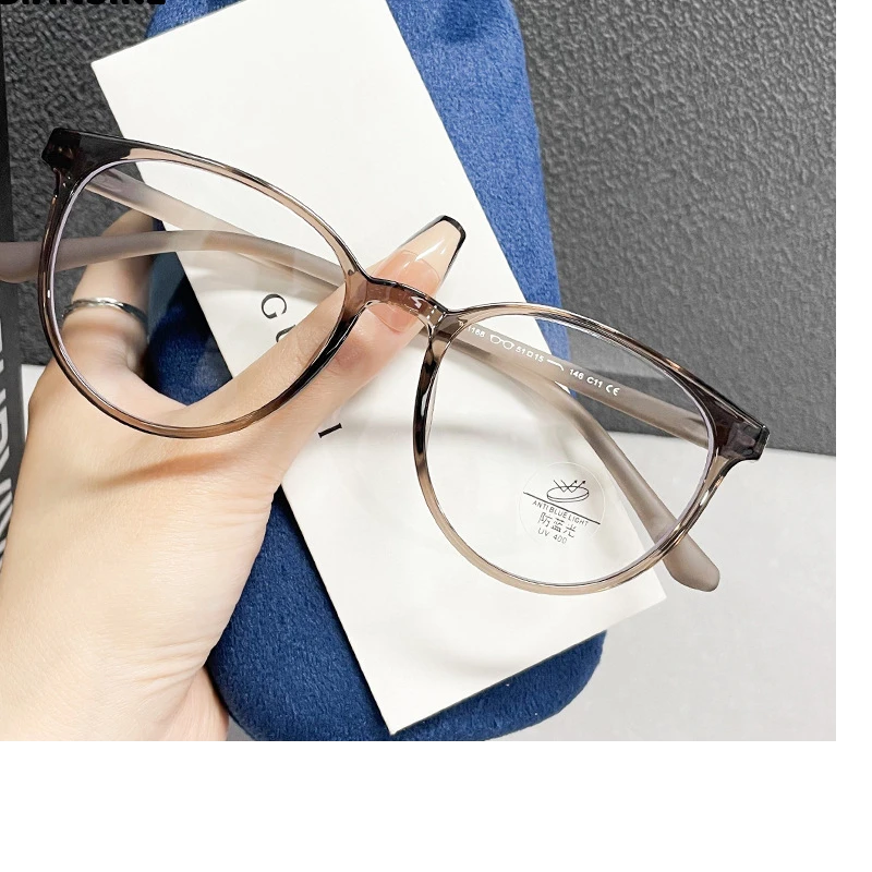新款冷茶色眼镜框女 超轻韩版潮男 防蓝光网红款可配高度数