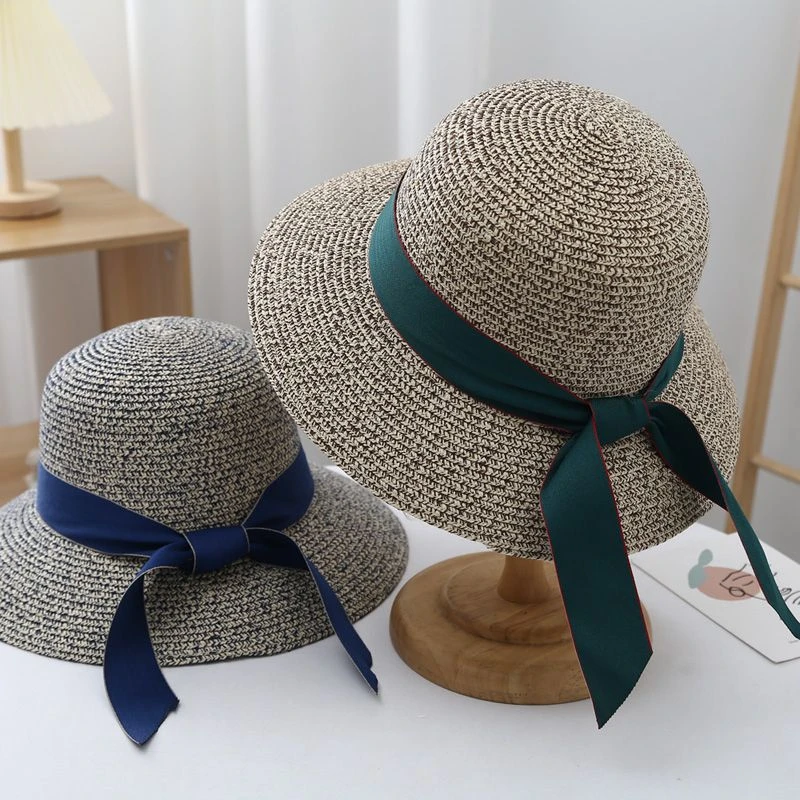 帽新款渔夫帽优雅蝴蝶结盆帽可折叠出游帽日常太阳帽洋气女生帽