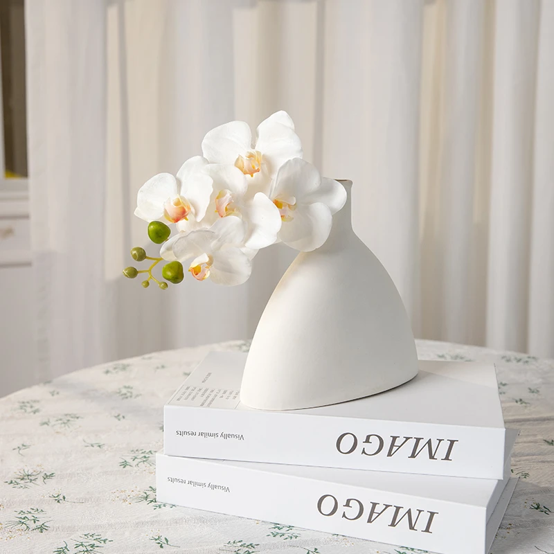 保湿手感蝴蝶兰仿真花客厅餐桌欧式轻奢装饰花艺