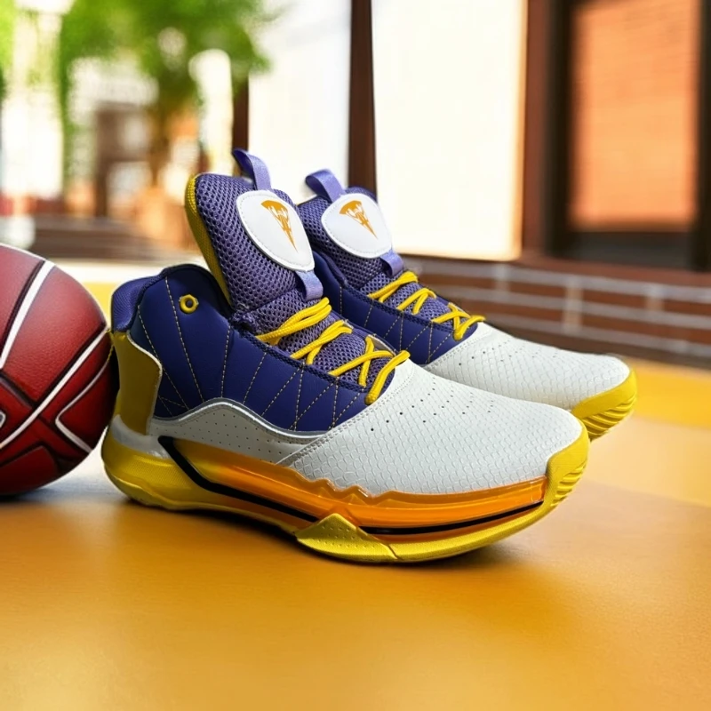 24皮面防滑篮球鞋减震气垫回弹运动鞋耐磨篮球鞋