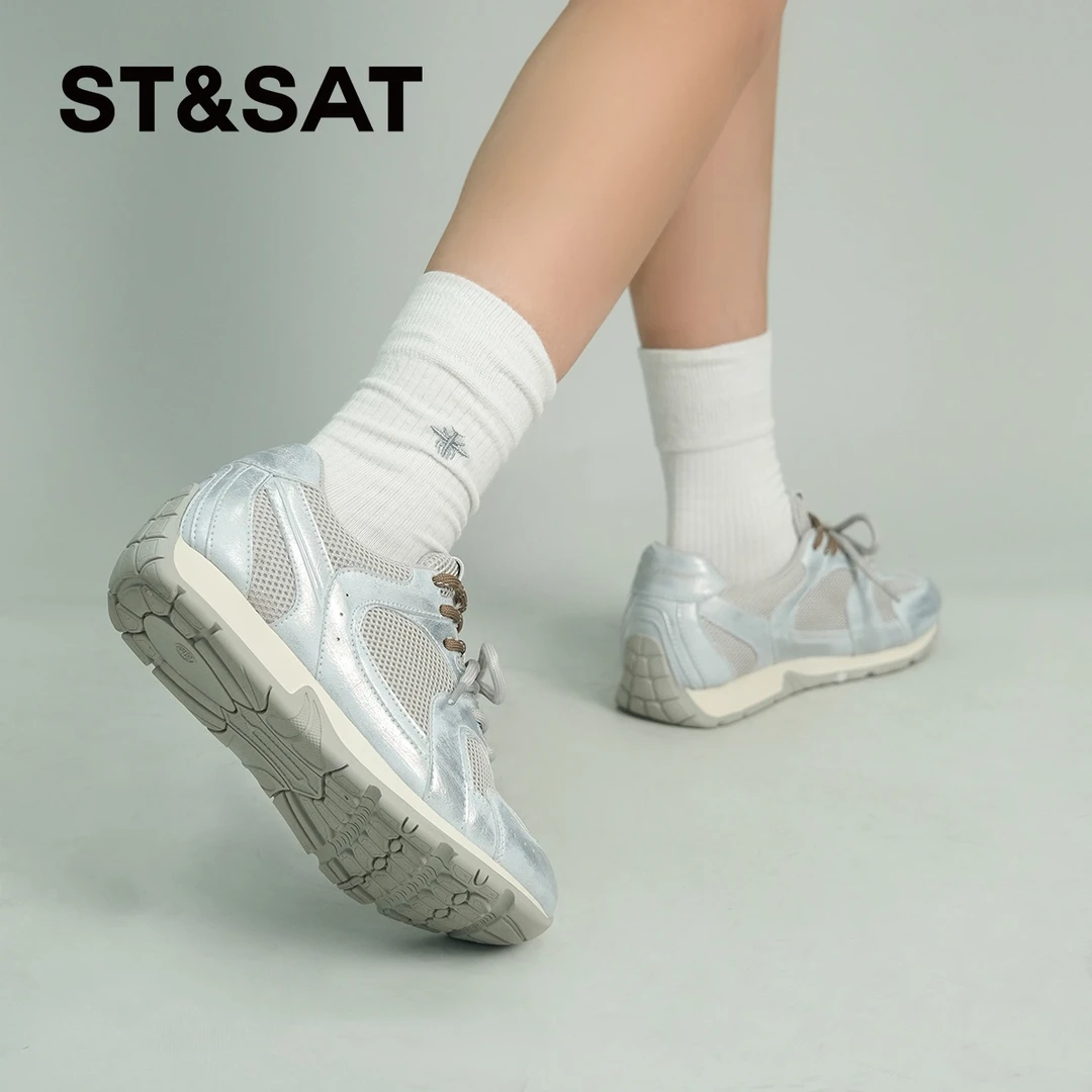 【miu系少女】星期六时尚休闲鞋女士2024透气运动德训鞋SSC3112C42