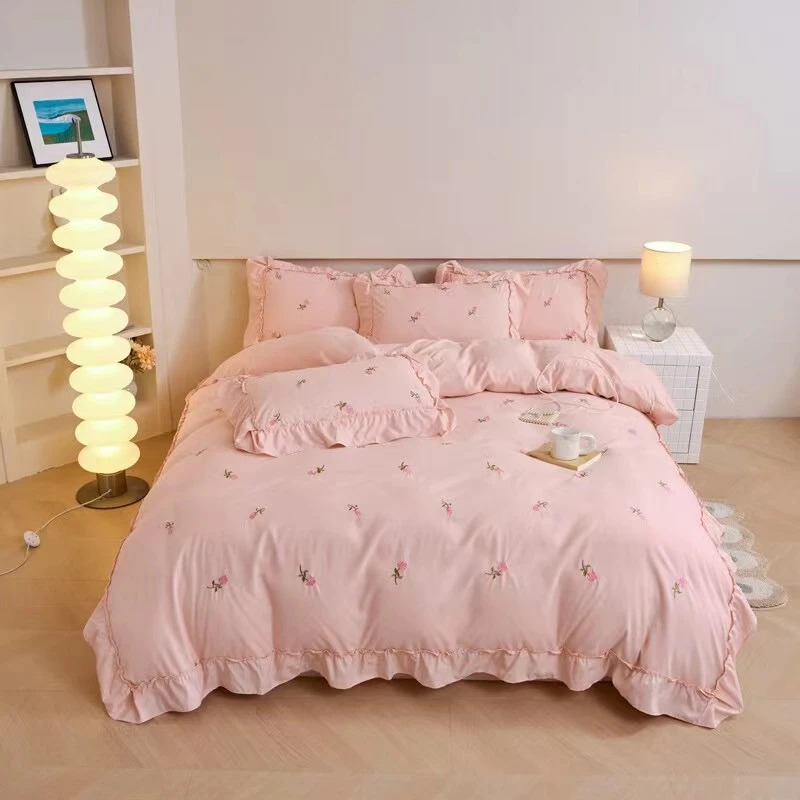 165  小花粉色四件套