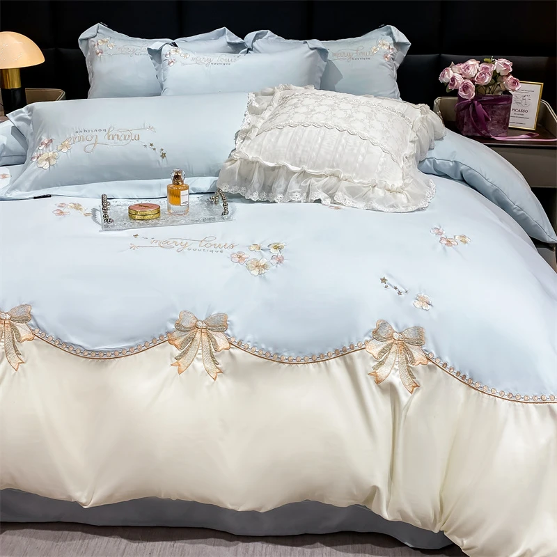 2003   四件套床上用品伊芙琳蓝