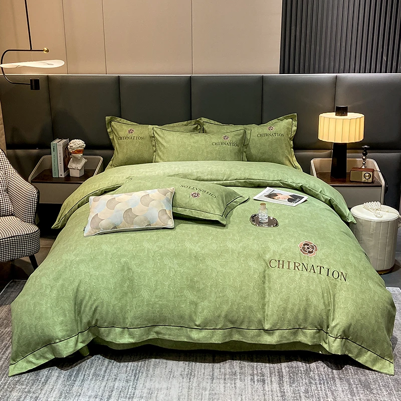 519   四件套床上用品柳茶绿