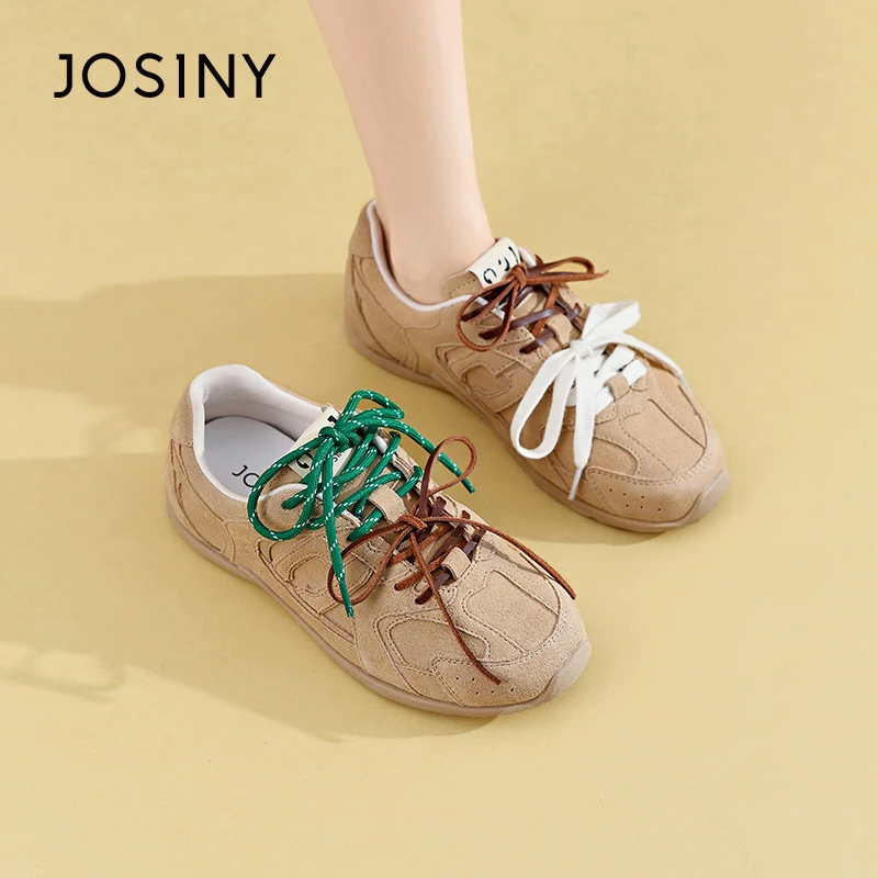 卓诗尼老爹鞋女2025春季百搭复古小众潮鞋低帮系带潮流时尚休闲鞋