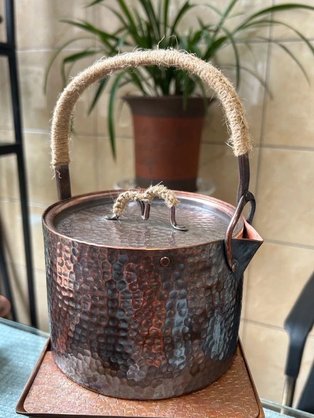 水桶紫铜纯手工提梁水壶水桶锤纹烧水日式