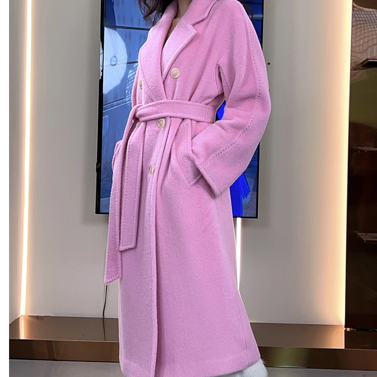 叶老板  贝贝苏力羊驼大衣高端带内衬101801高级感外套