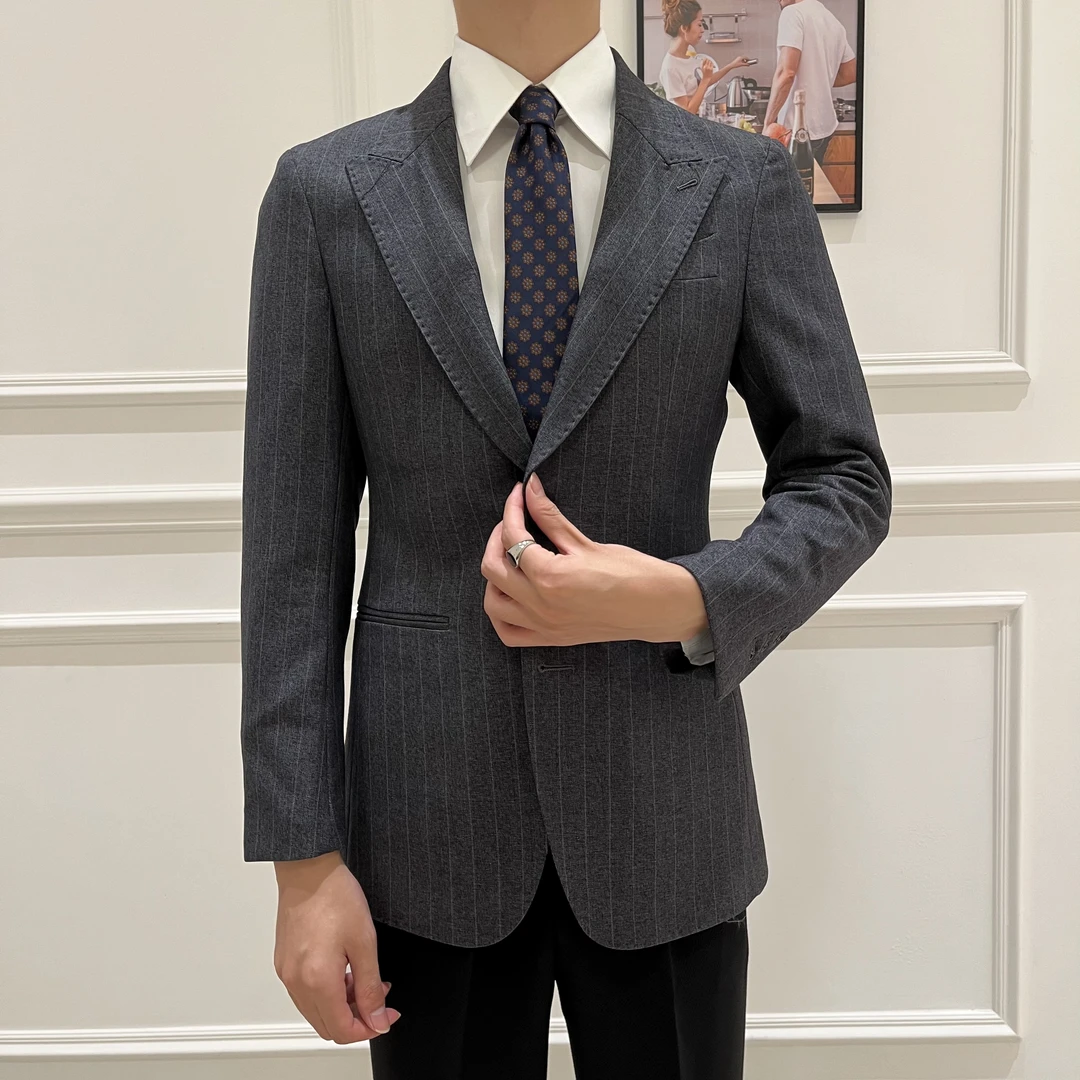 【新款上新】高定意式条纹绅装西服套装  休闲/婚礼/主持/日常/商务