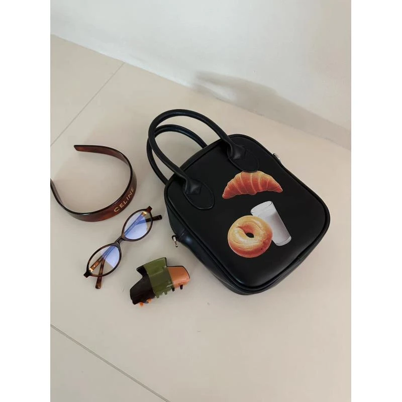 NNO小众品牌 早餐包1259 百搭女士时尚印花小包单肩斜挎手提包包