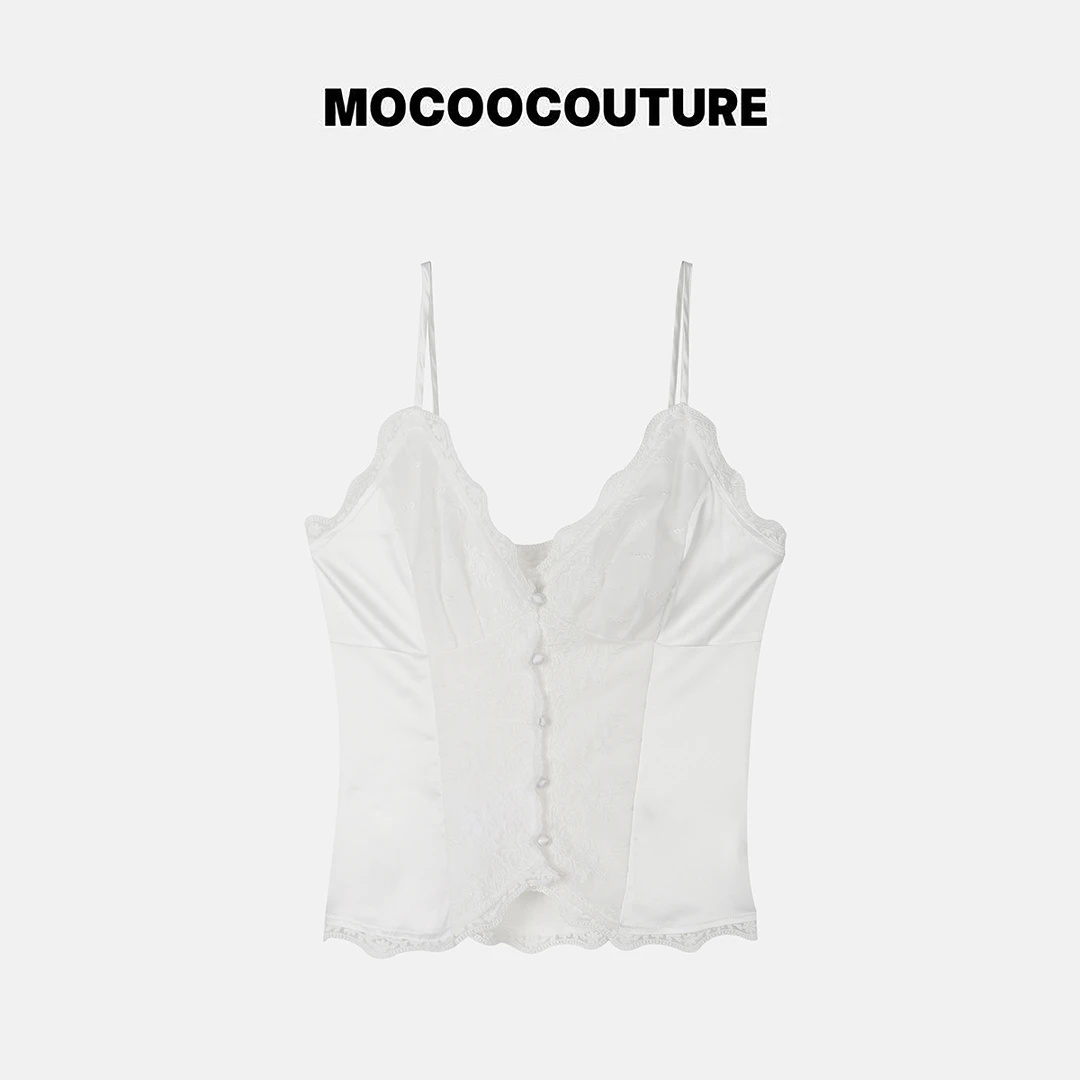 法式白色蕾丝吊带26102