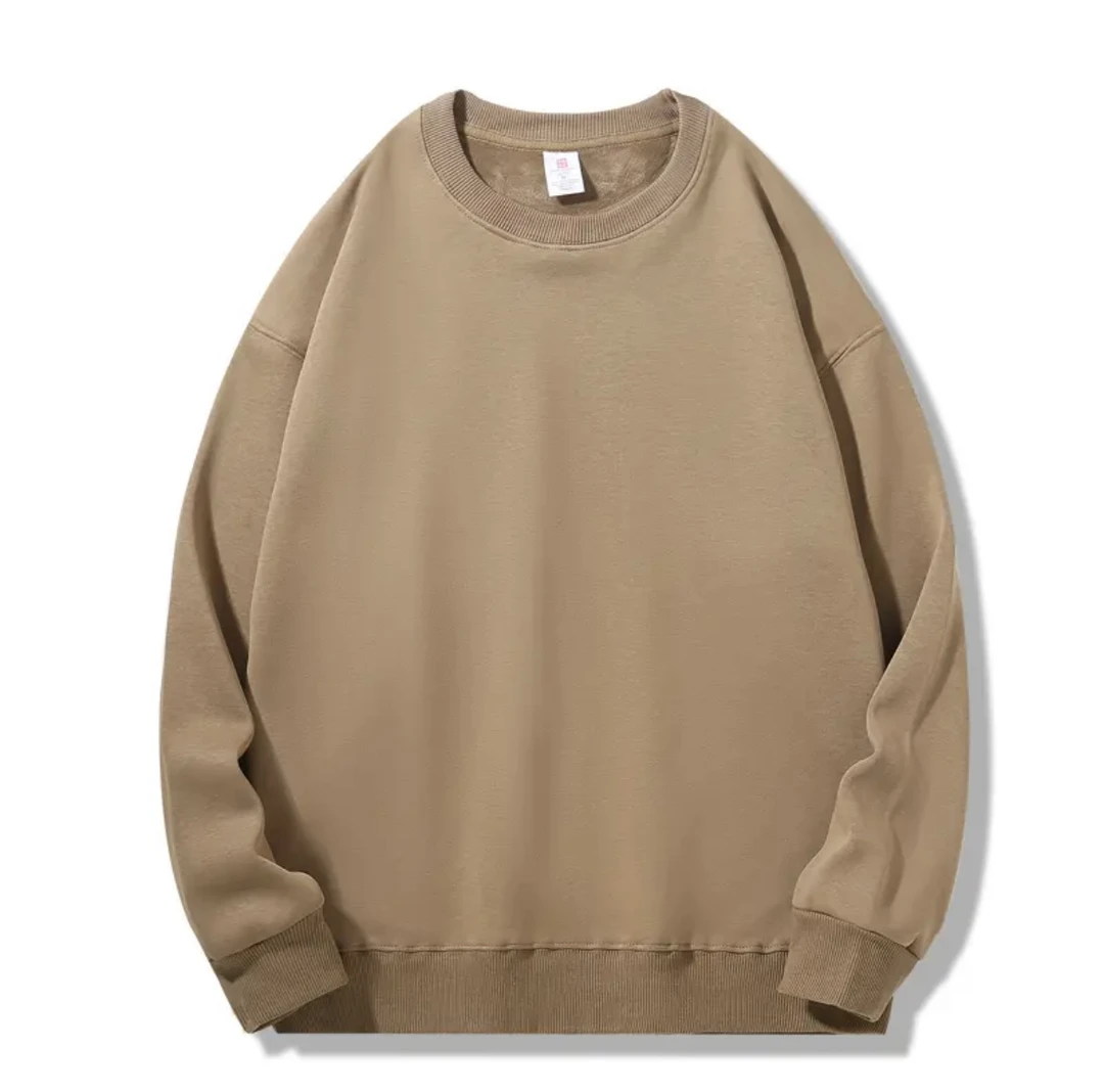 【董老板专属】加绒爆款圆领纯色卫衣简约时尚内搭潮流上衣