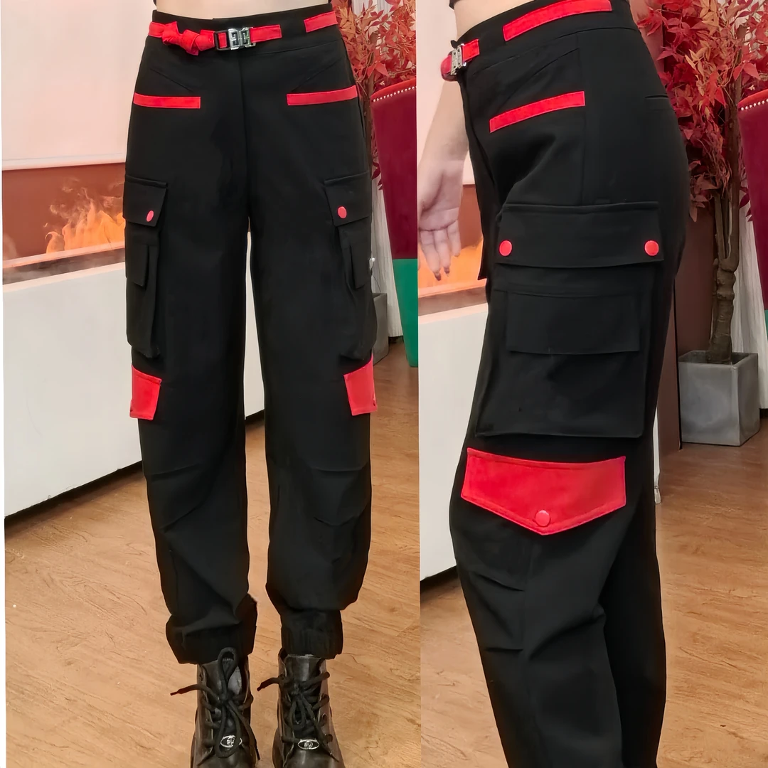 柯米儿KM50040-1时尚休闲工装裤哈伦裤