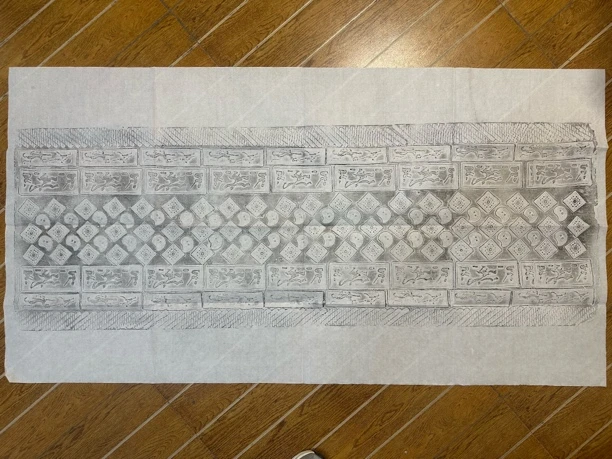 拓片 汉代汉砖墨拓