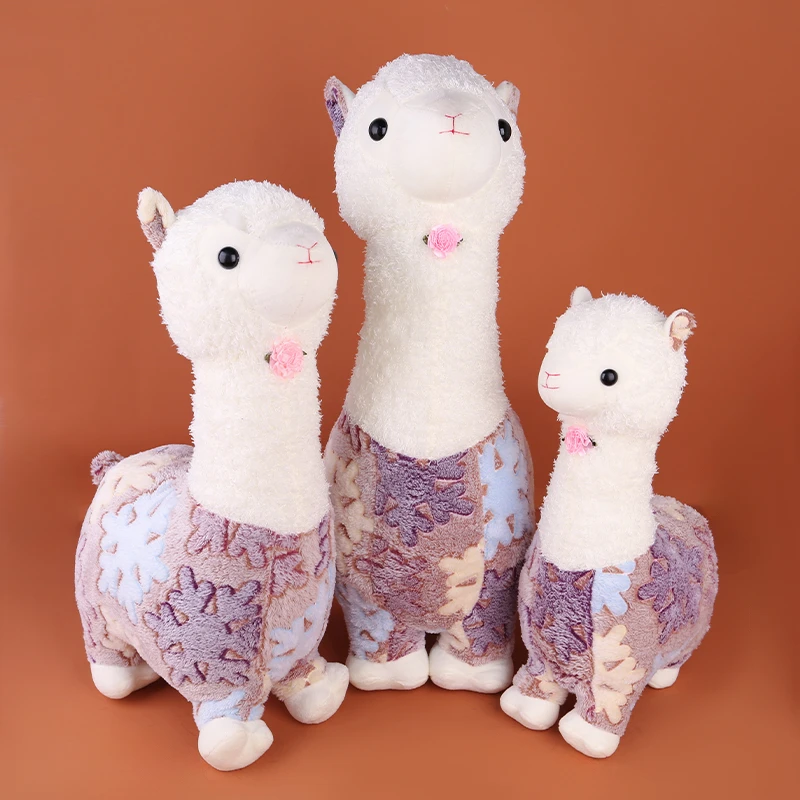 新疆文旅文创旅游度假小礼品伴手礼雪花羊驼毛绒玩具