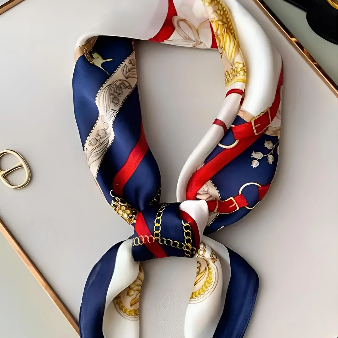 2024新款百搭丝绸丝巾方巾 复古小丝巾春秋70*70#1-1185