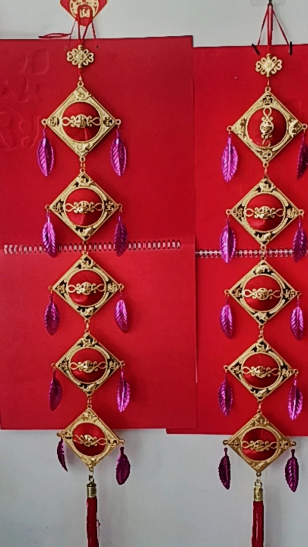 紫叶子五福挂件，门饰，挂件