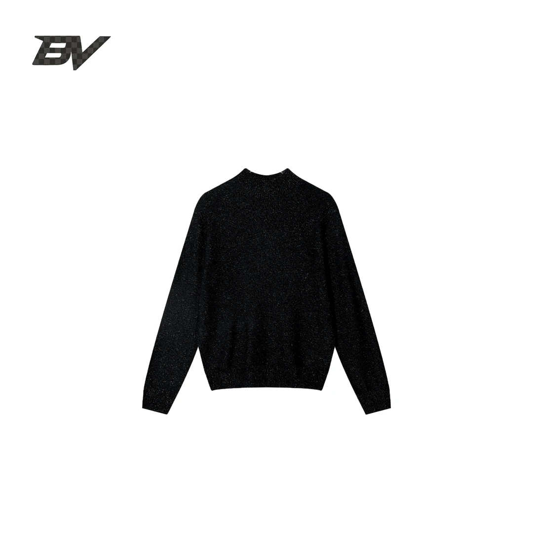 BV【顺丰发货】秋冬时尚保暖无缝长袖半高领羊毛针织打底衫