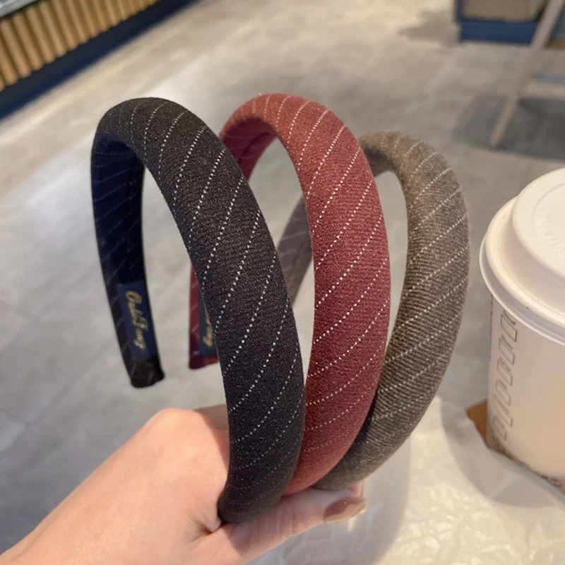 复古条纹发箍发捆发窟miu风百搭高颅顶头窟发卡头箍发夹秋冬新款