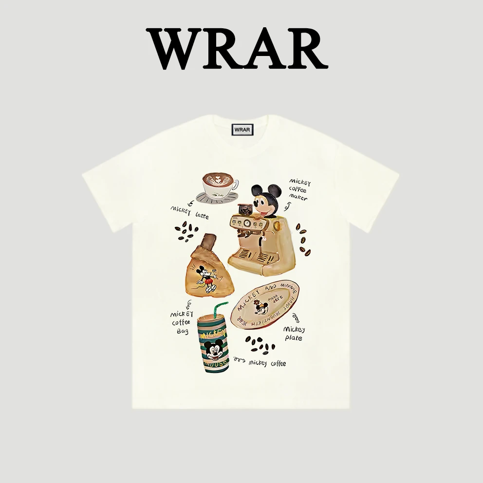 【英伦米鼠】新品潮流圆领夏季透气宽松T恤情侣半袖动漫春夏印花