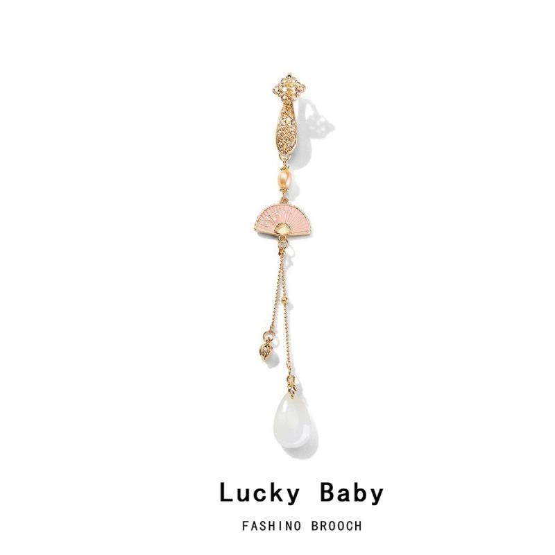 中式复古国潮旗袍压襟配饰品女气质高级感汉服茶服流苏胸针挂件